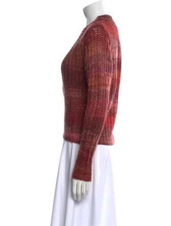 Dannijo Striped Plunge Neckline Sweater