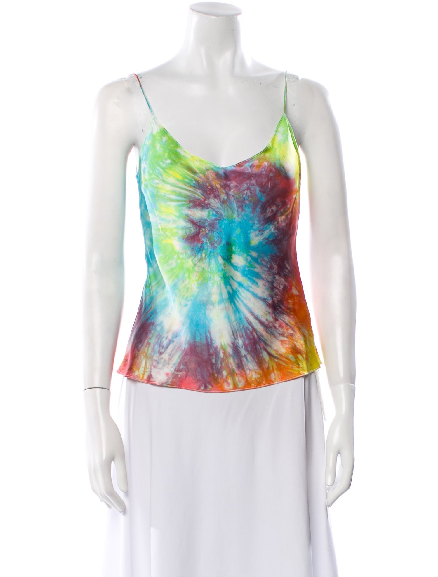 Dannijo Silk Tie-Dye Print Top