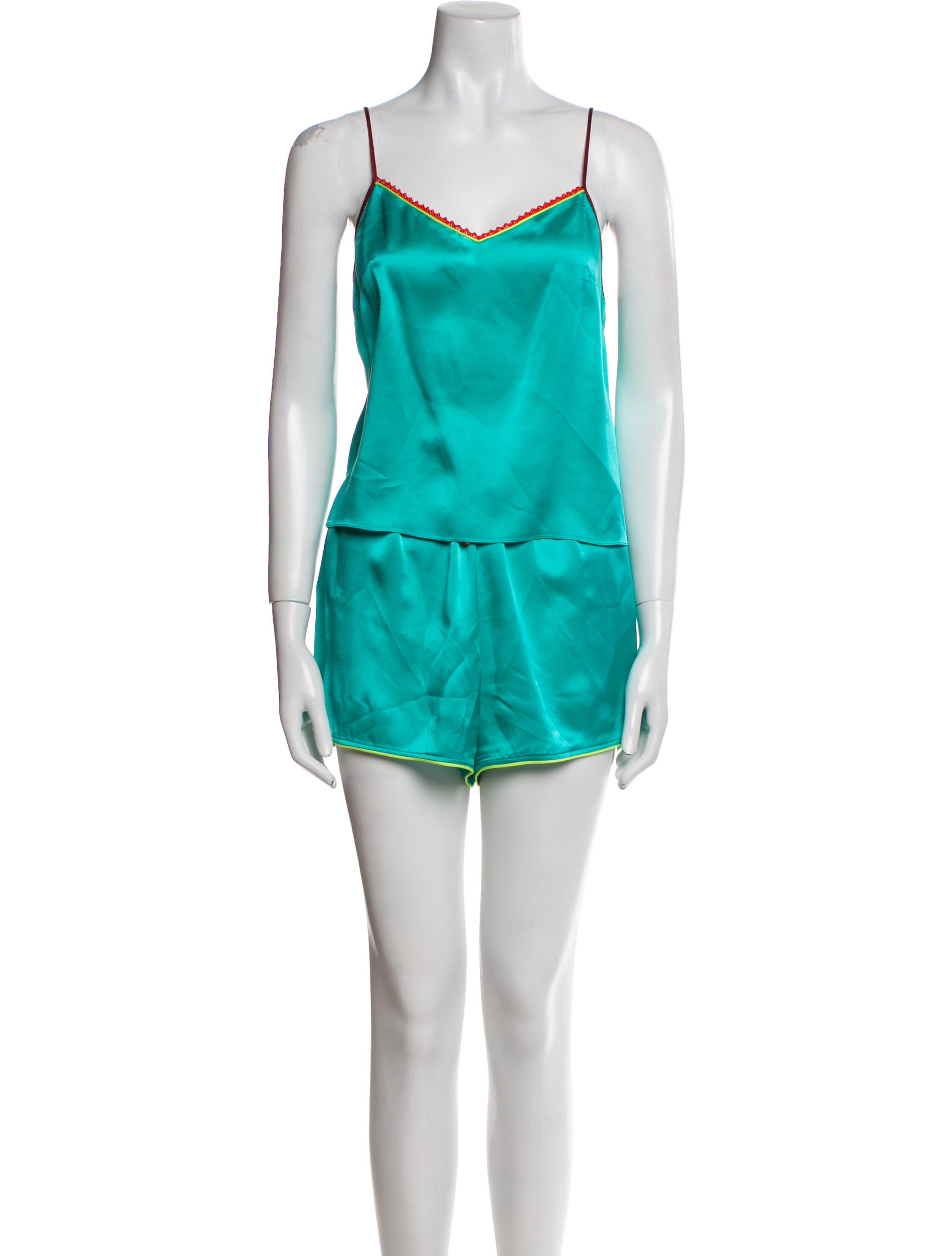 Dannijo Silk Crochet Trim Short Set