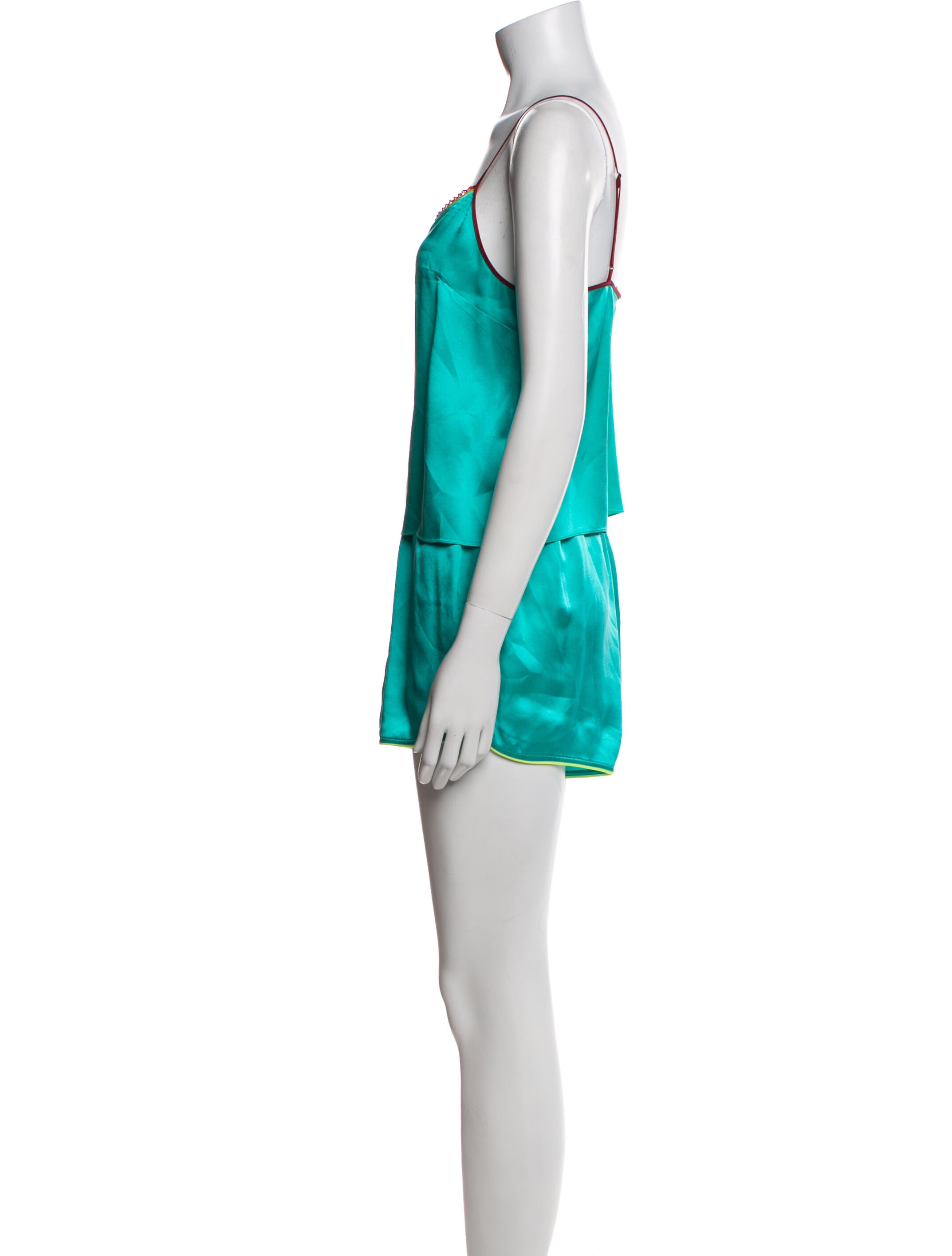 Dannijo Silk Crochet Trim Short Set