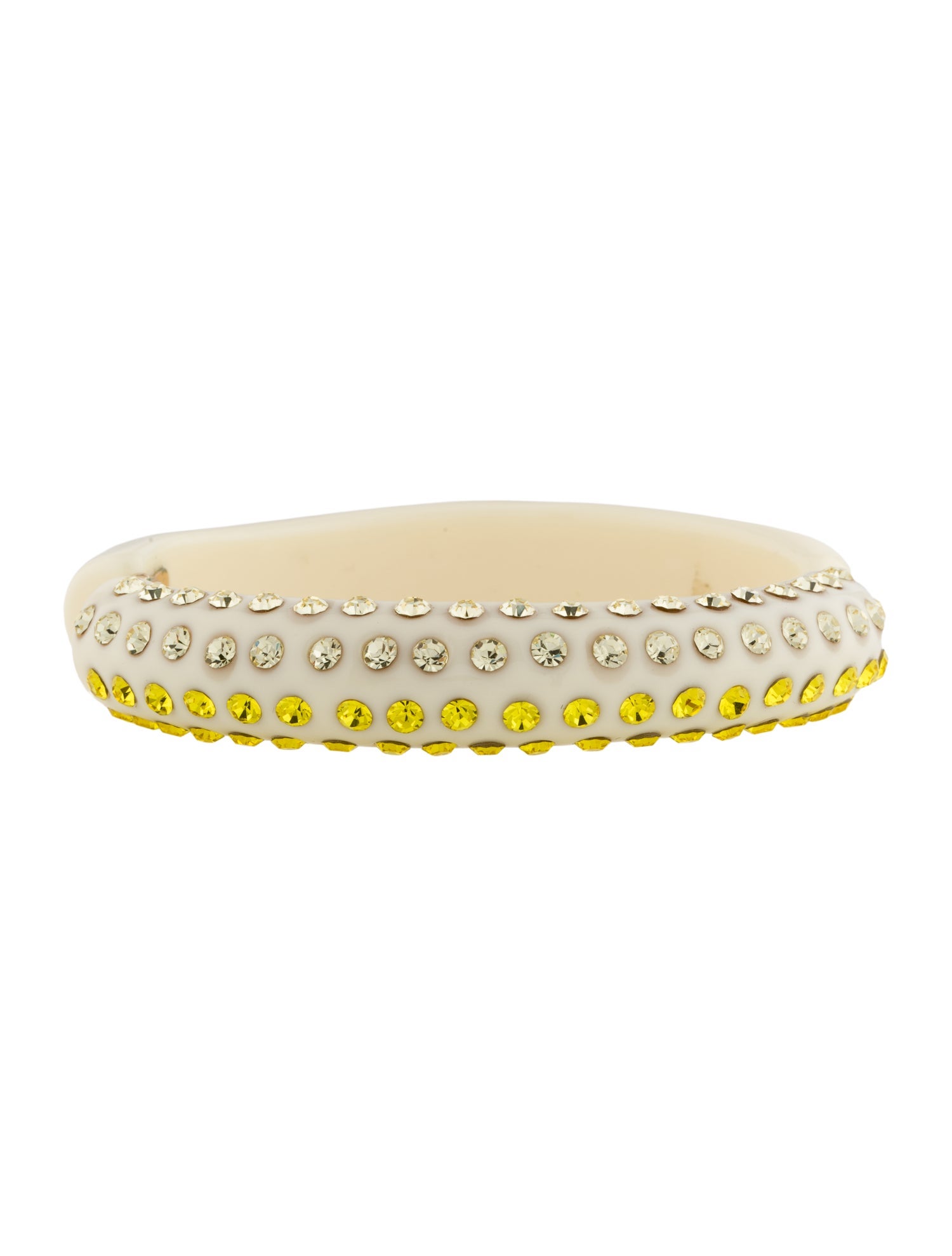 Dannijo Crystal & Resin Hinged Bangle Bracelet