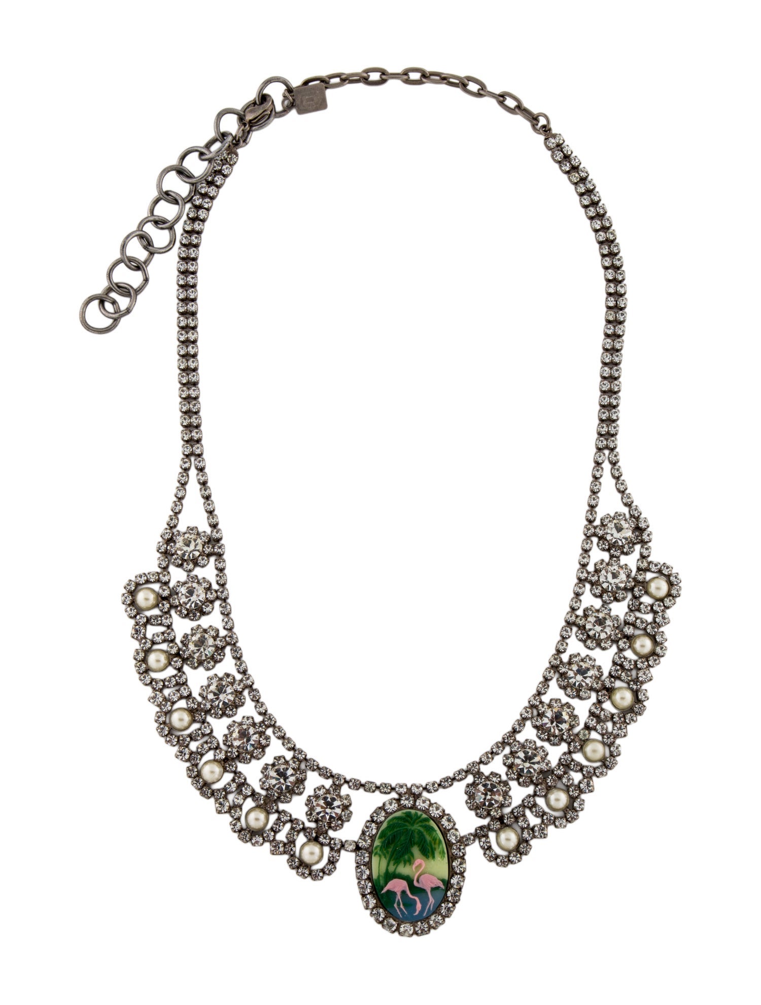 Dannijo Dannijo Crystal & Resin Collar Necklace