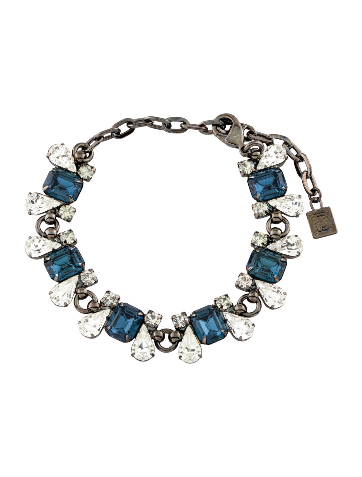 Dannijo Crystal & Blue Stone Bracelet