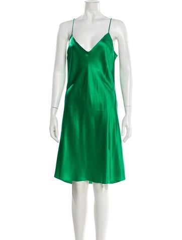 Pre-owned Dannijo Silk Mini Dress In Green