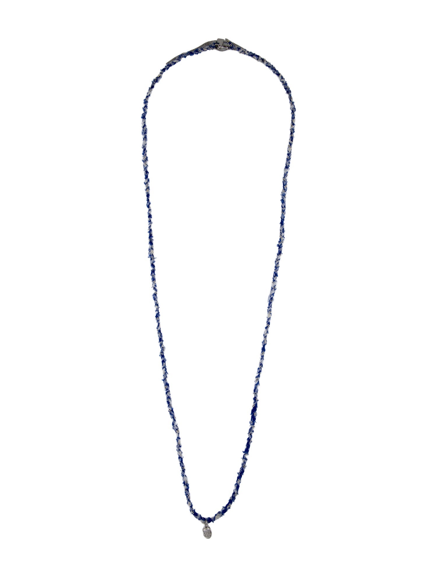 Dannijo Fabric & Skull Pendant Necklace