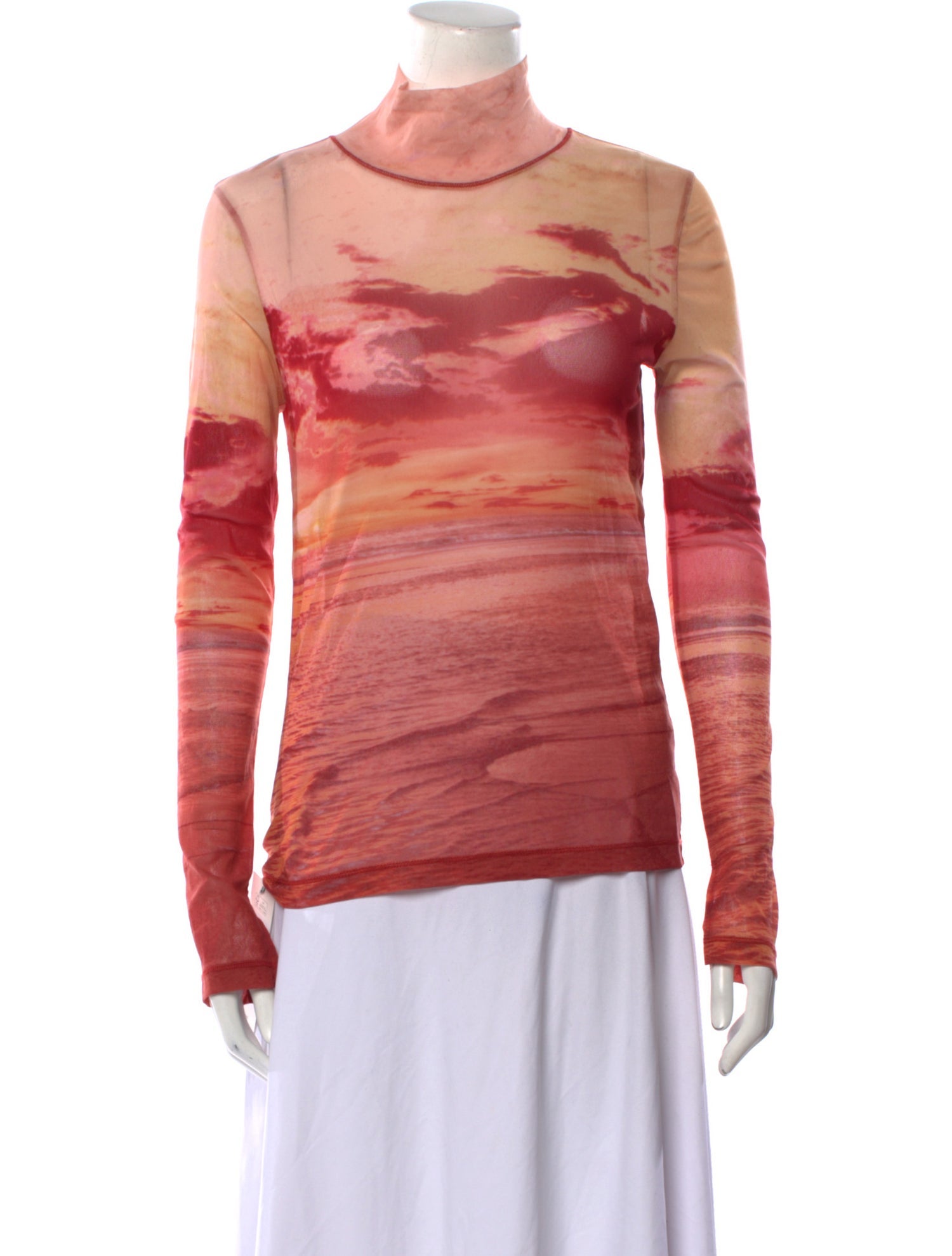 Maison Kitsuné Printed Turtleneck Sweatshirt