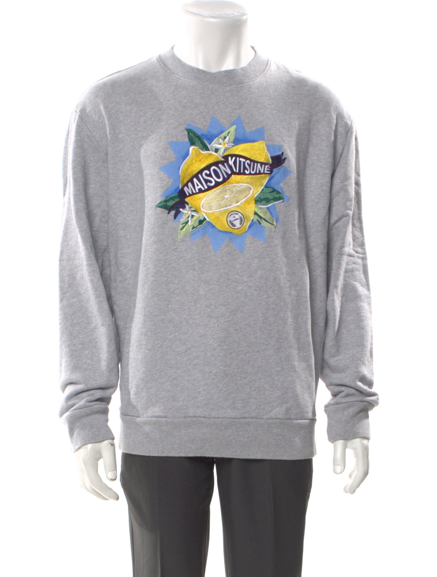 Maison Kitsuné Graphic Print Crew Neck Pullover