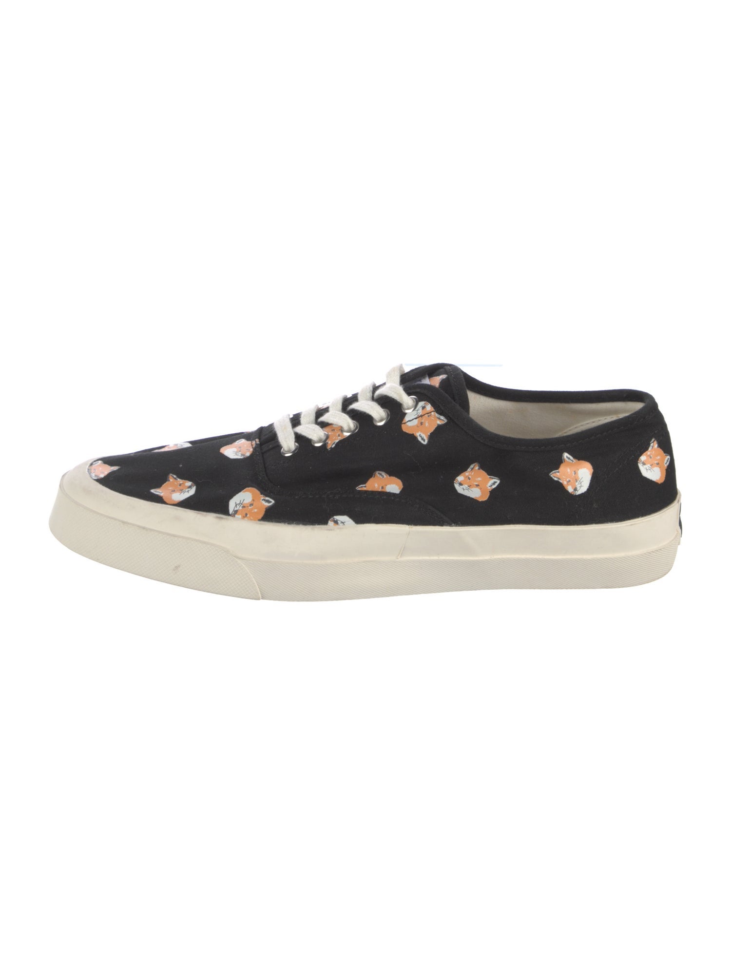 Maison Kitsuné Canvas Printed Sneakers