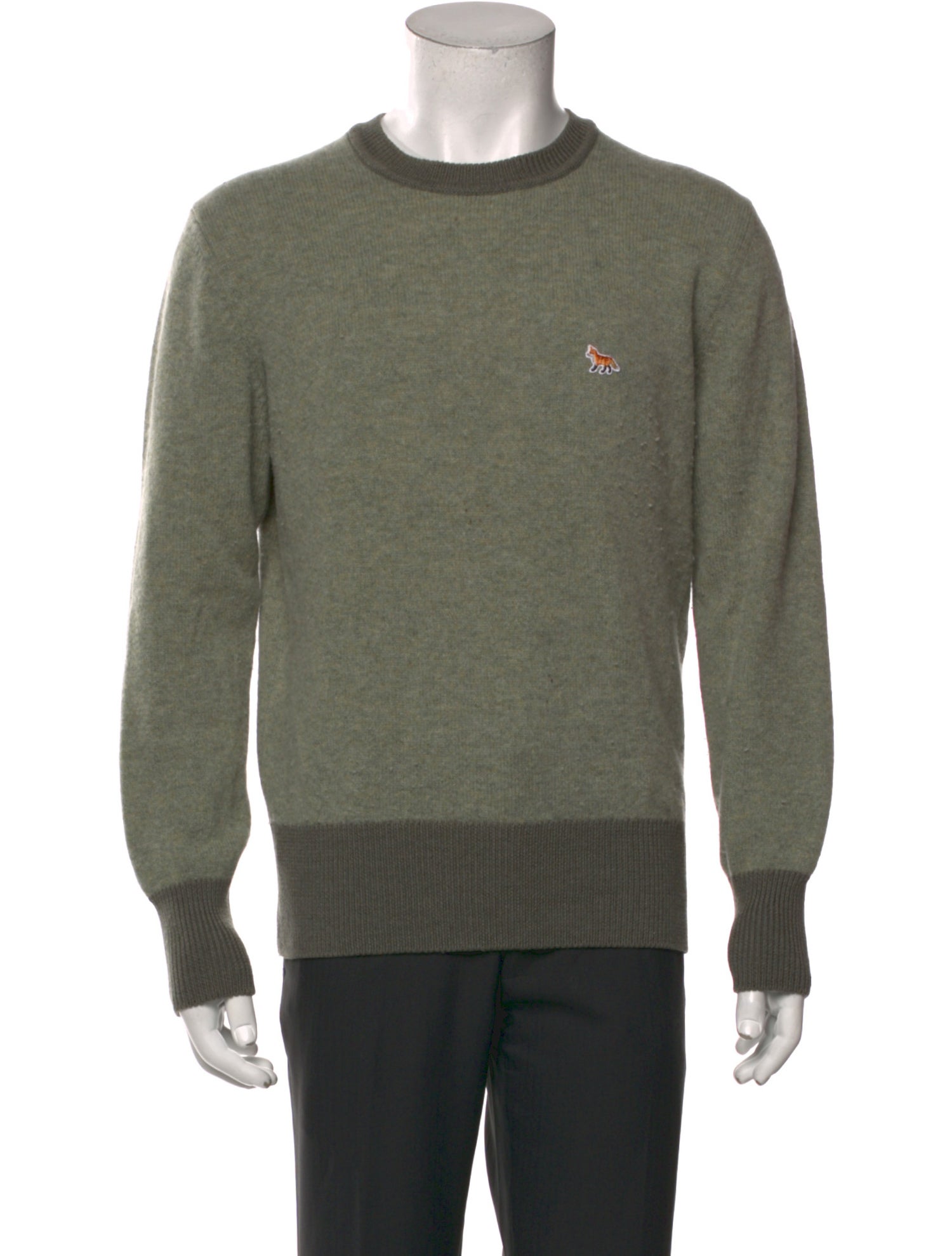 Maison Kitsuné Wool Colorblock Pattern Pullover