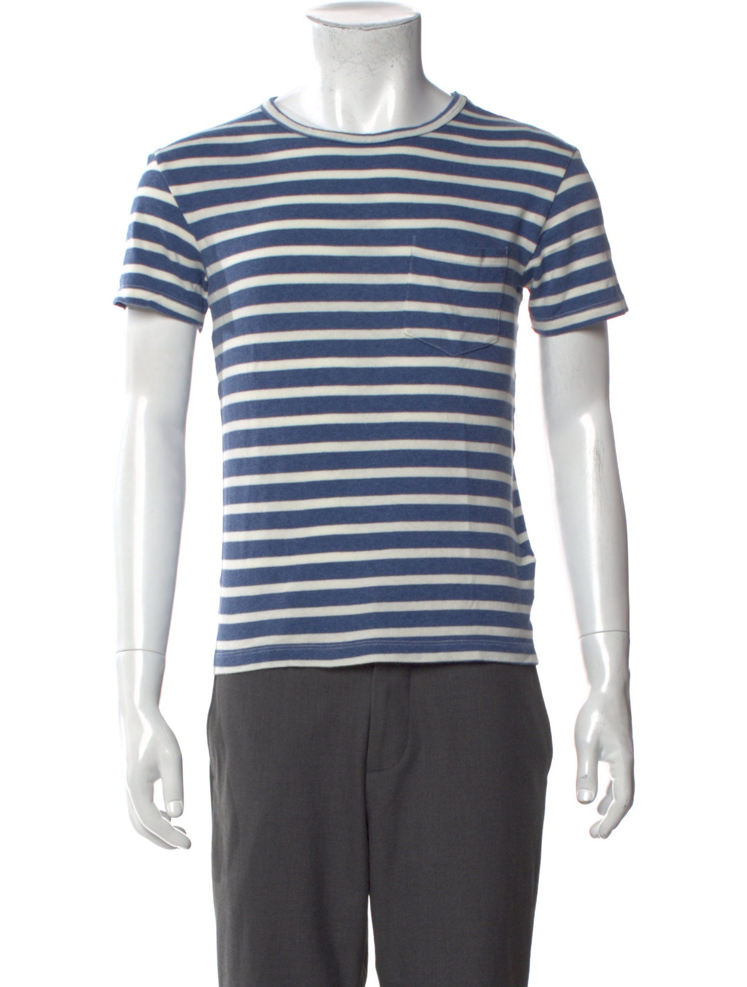 Maison Kitsuné Striped Crew Neck T-Shirt