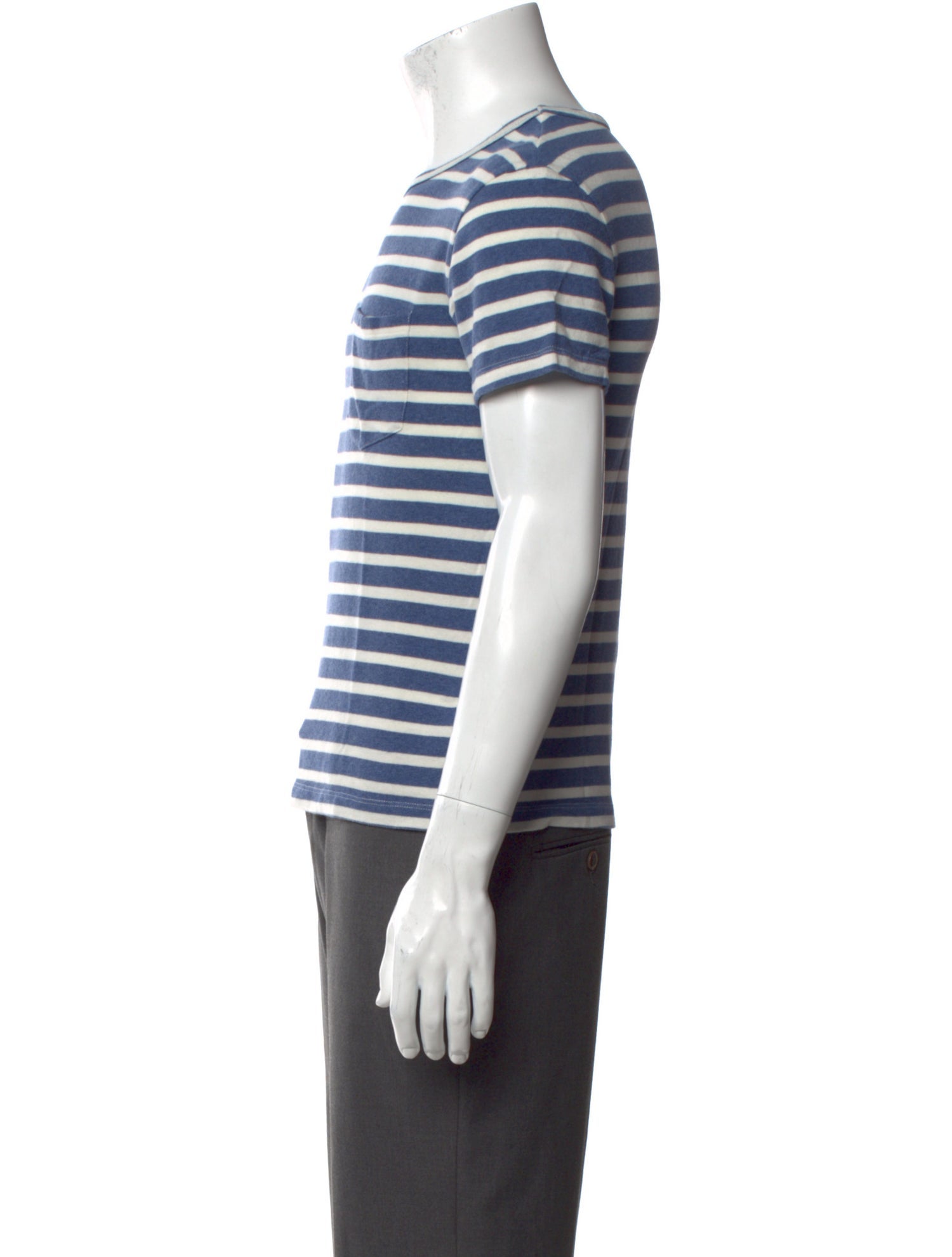 Maison Kitsuné Striped Crew Neck T-Shirt