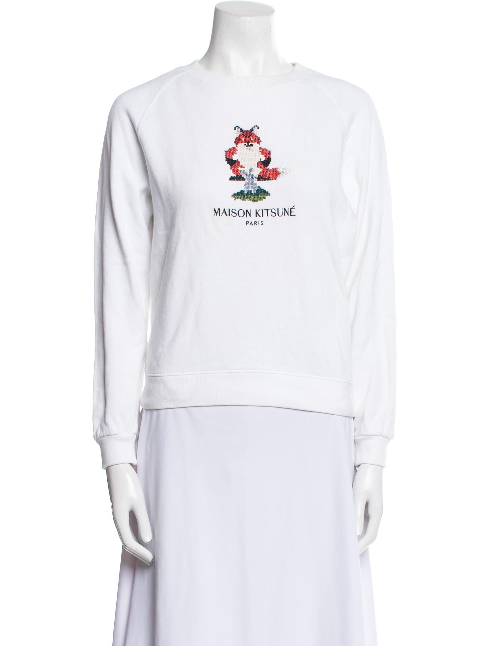 Maison Kitsuné Graphic Print Crew Neck Sweatshirt