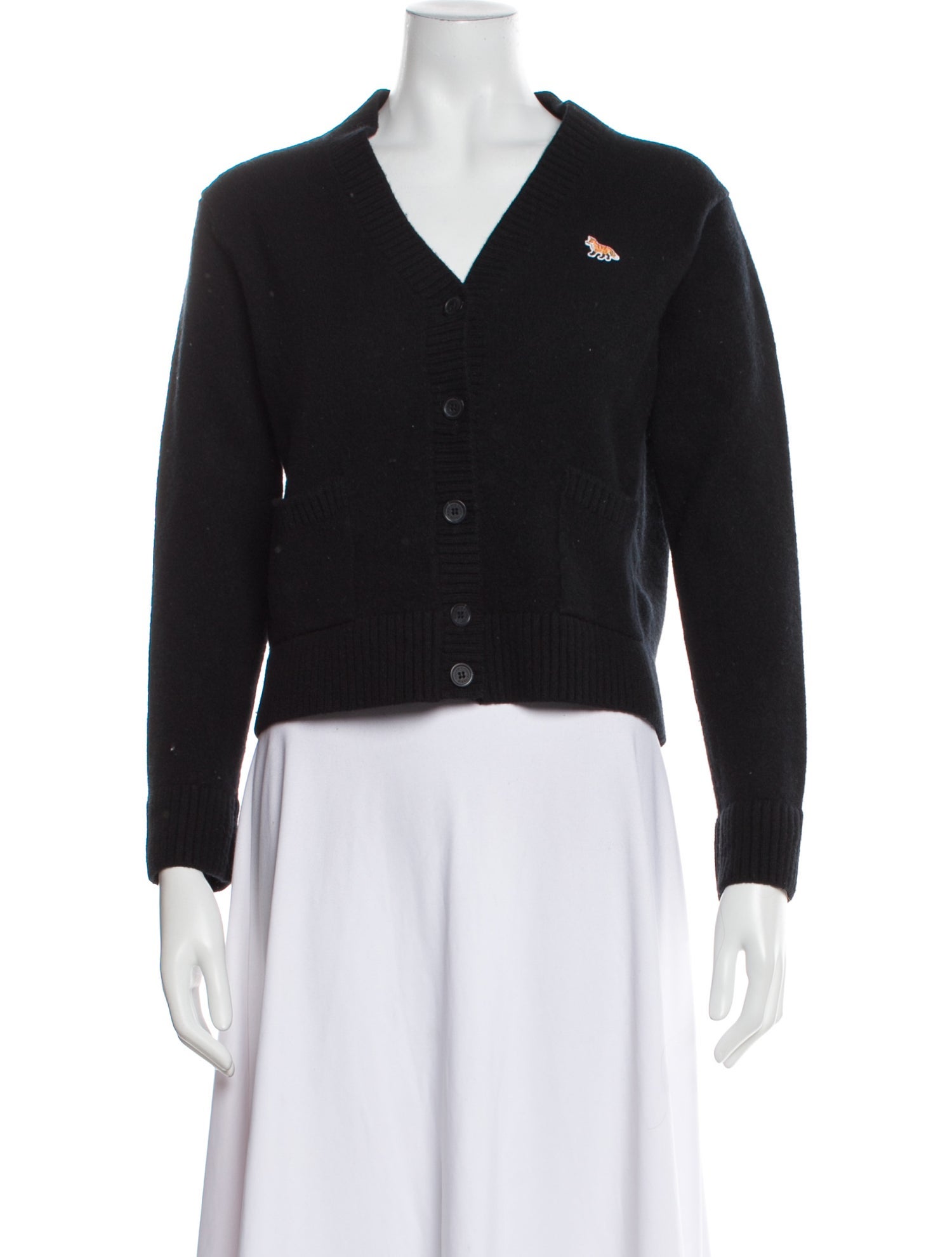 Maison Kitsuné Wool V-Neck Sweater