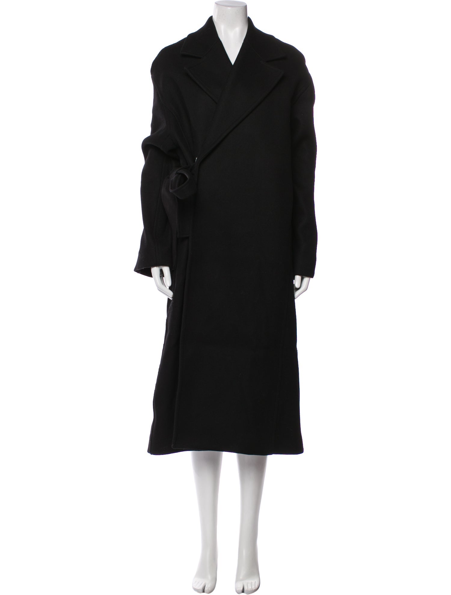 Maison Kitsuné Wool Faux Fur Coat