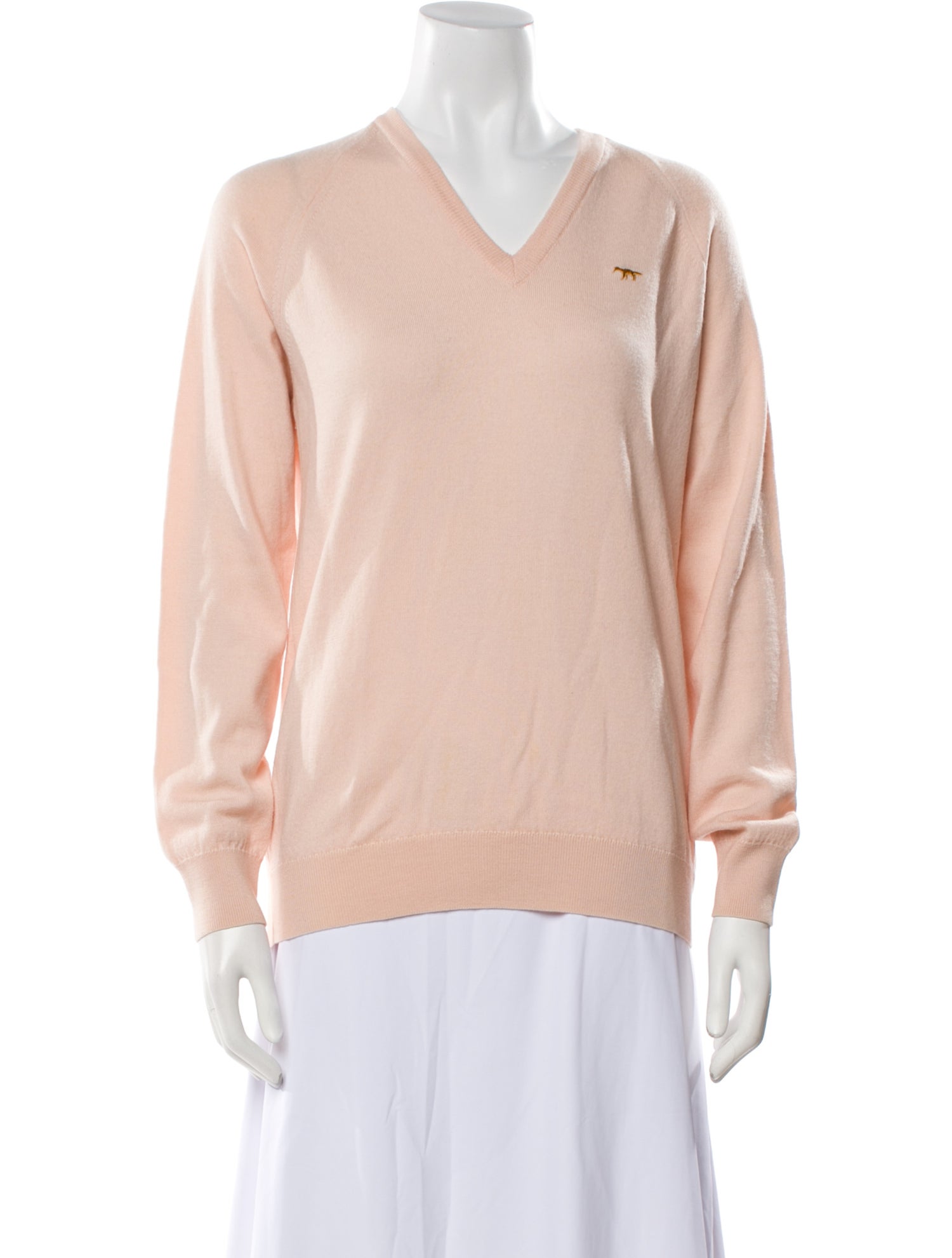 Maison Kitsuné Merino Wool V-Neck Sweater