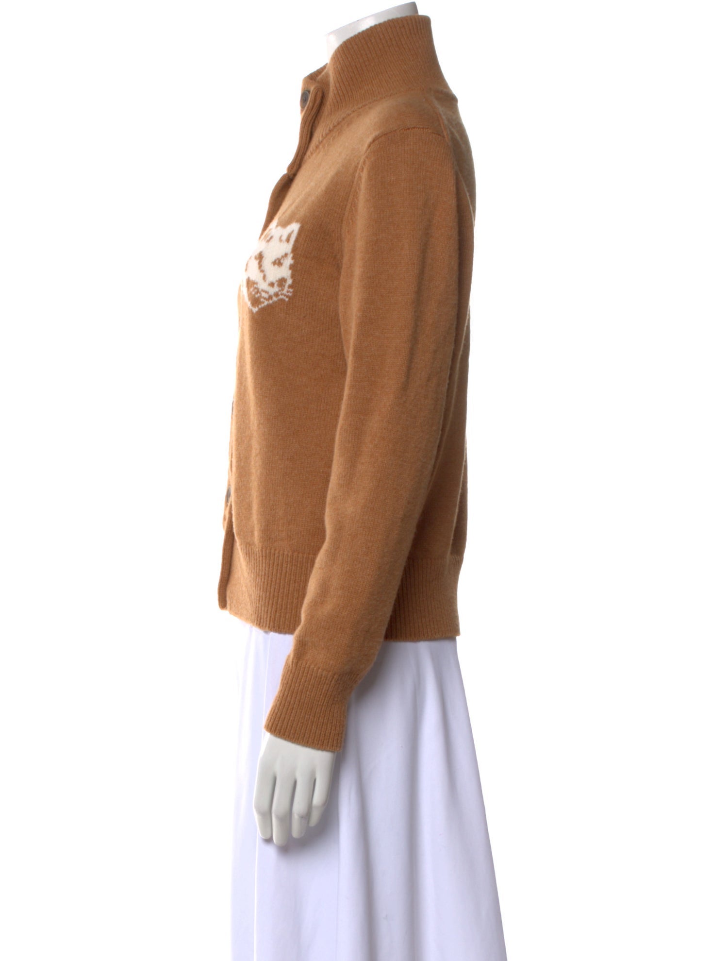 Maison Kitsuné Wool Mock Neck Sweater