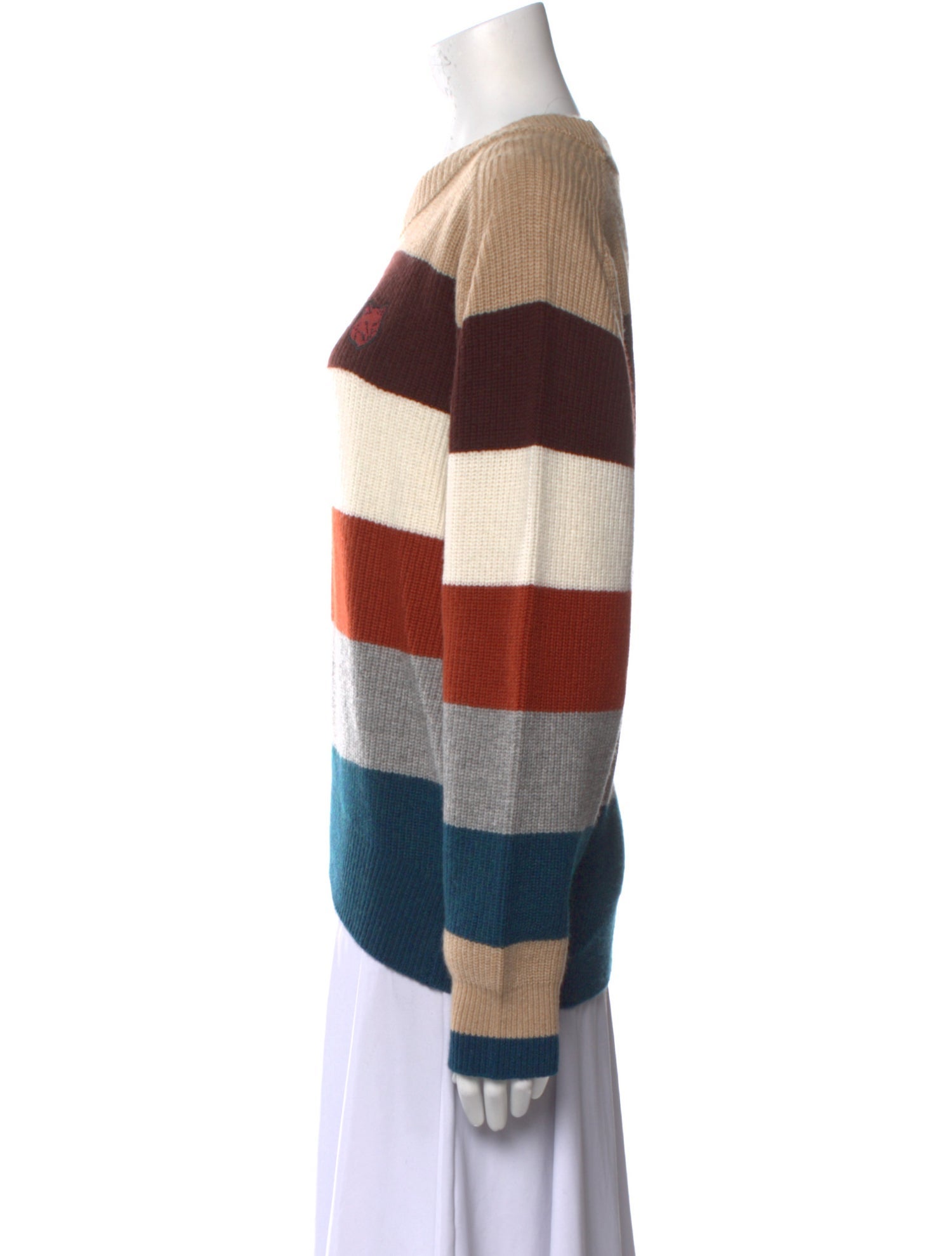 Maison Kitsuné Striped Crew Neck Sweater w/ Tags