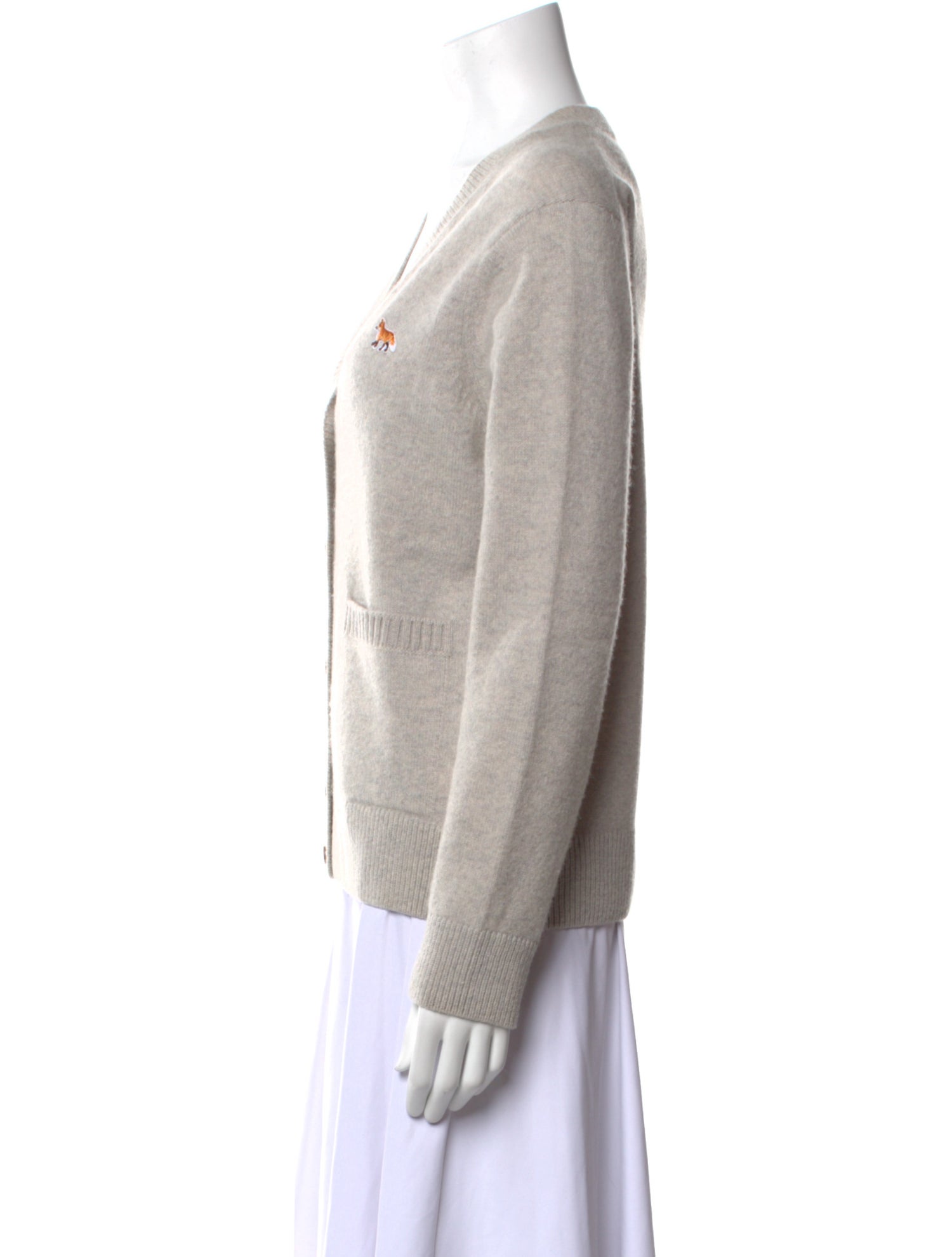 Maison Kitsuné Wool V-Neck Sweater