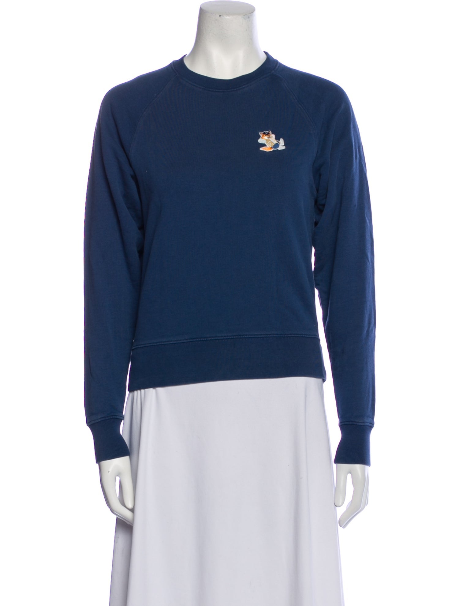 Maison Kitsuné Crew Neck Long Sleeve Sweatshirt