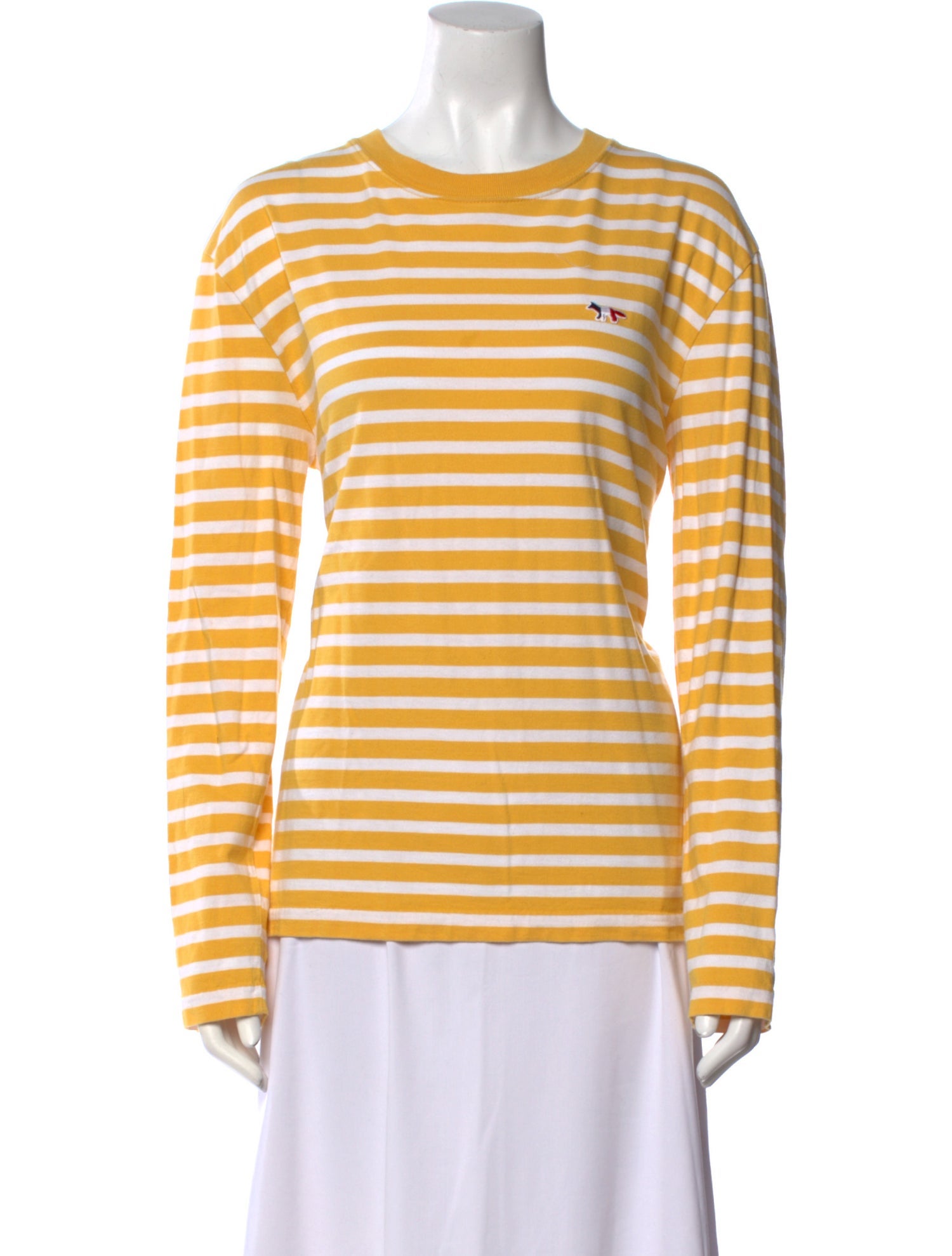 Maison Kitsuné Striped Crew Neck T-Shirt