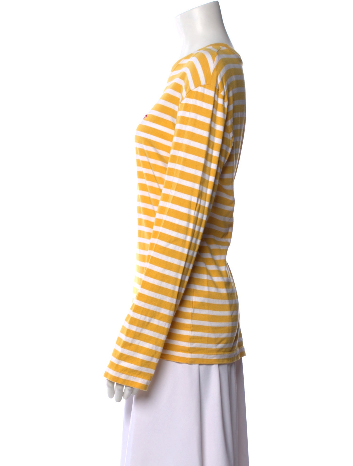 Maison Kitsuné Striped Crew Neck T-Shirt