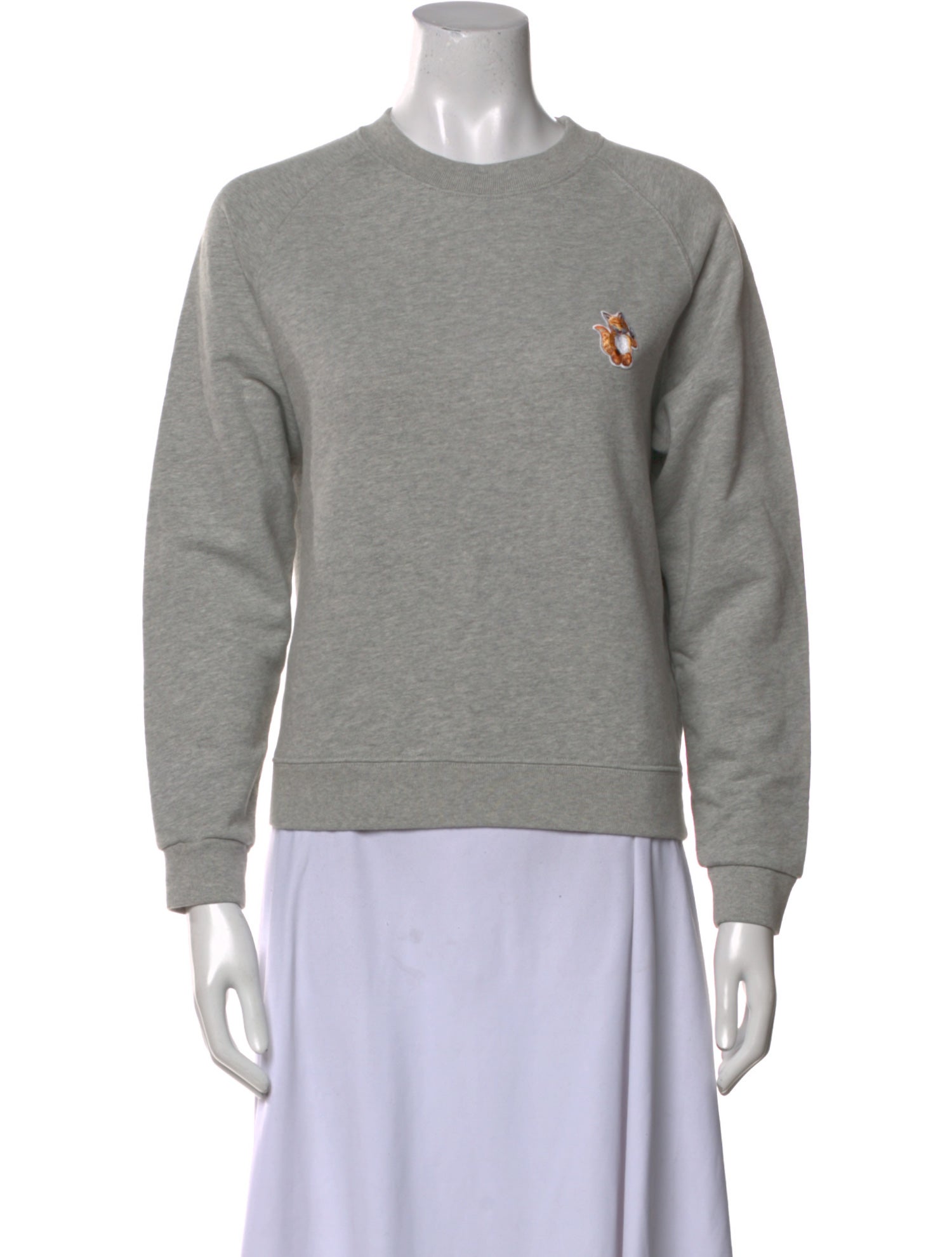 Maison Kitsuné Crew Neck Long Sleeve Sweatshirt