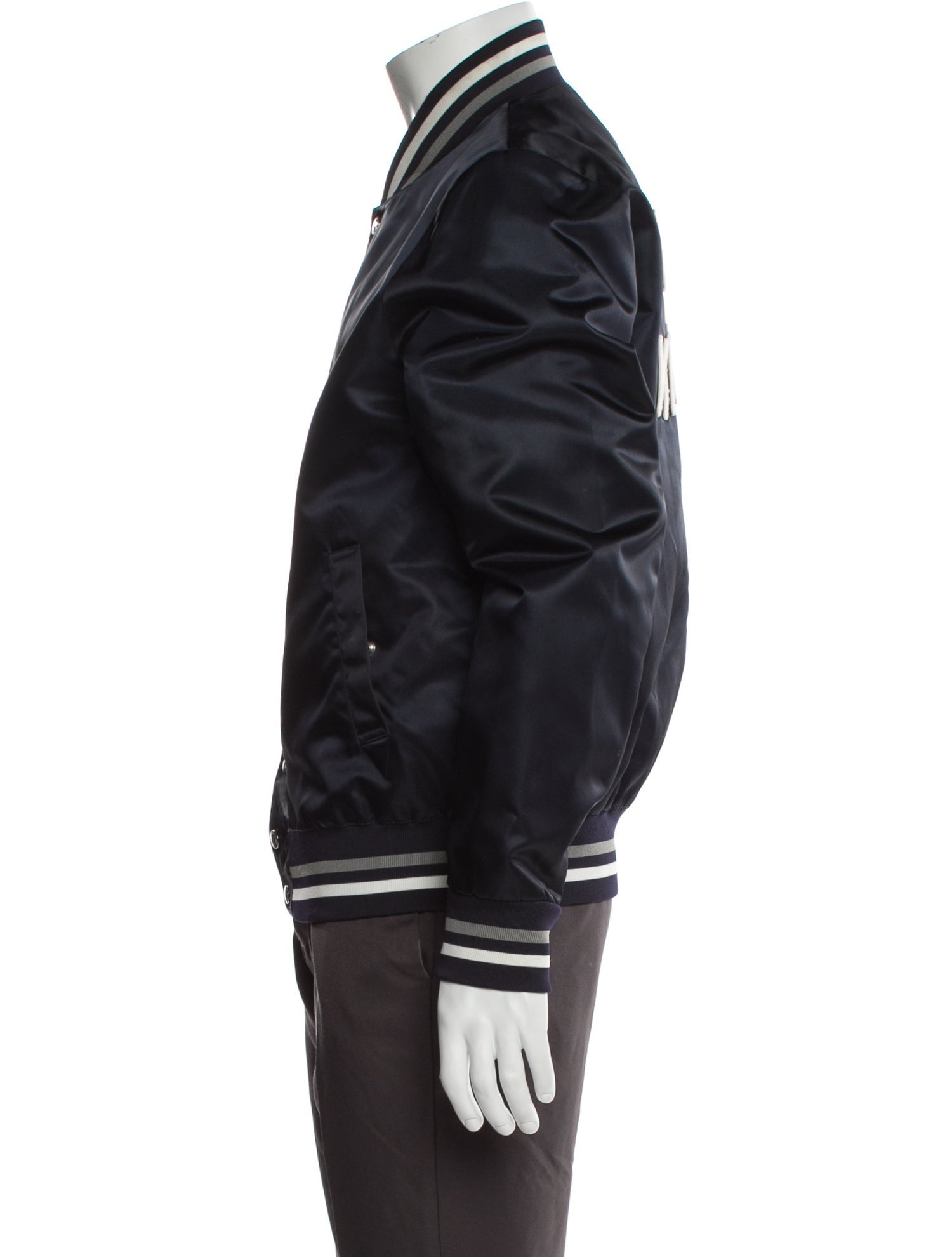 Maison Kitsuné Striped Bomber Jacket