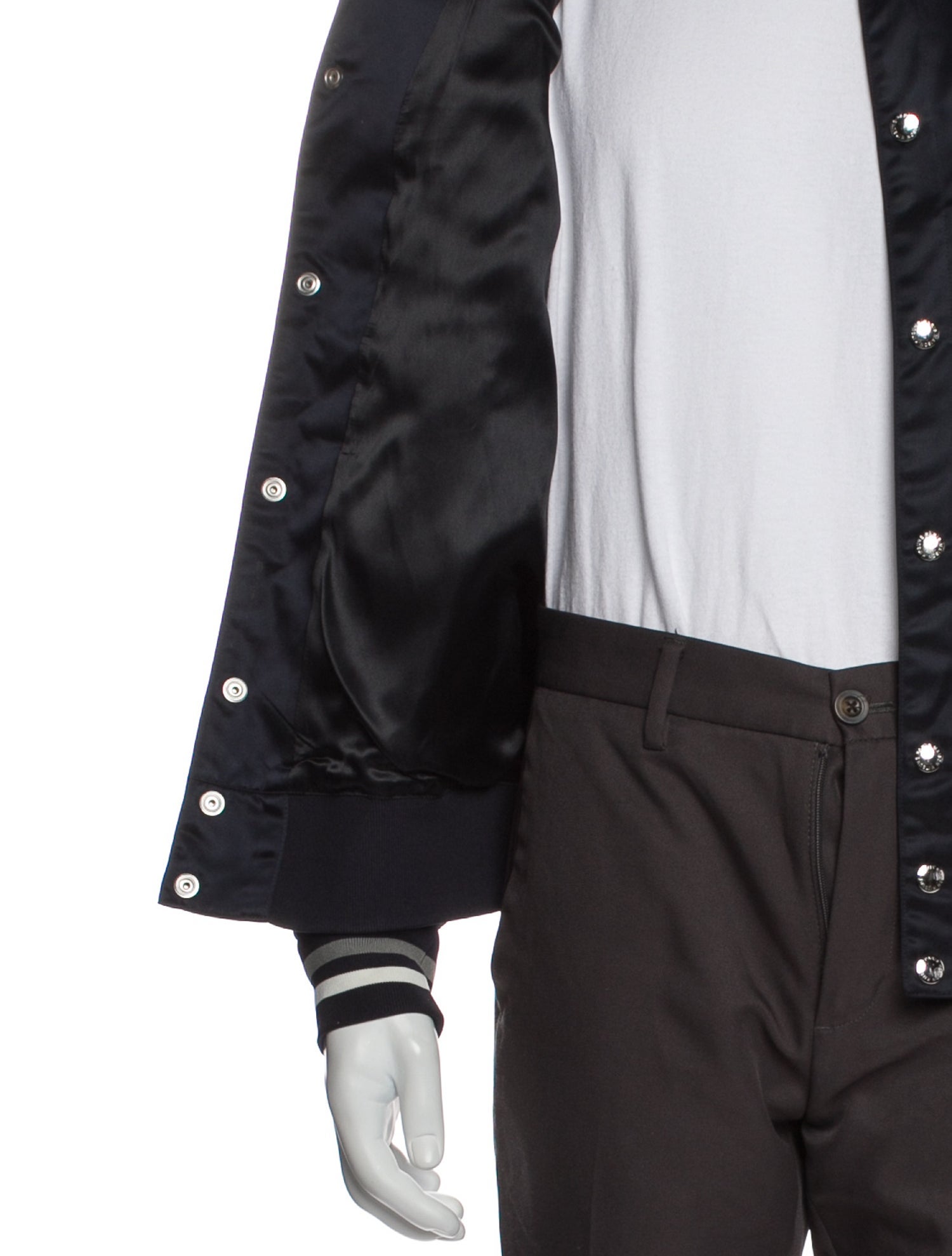 Maison Kitsuné Striped Bomber Jacket