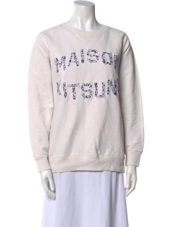 Maison Kitsuné Graphic Print Crew Neck Sweatshirt