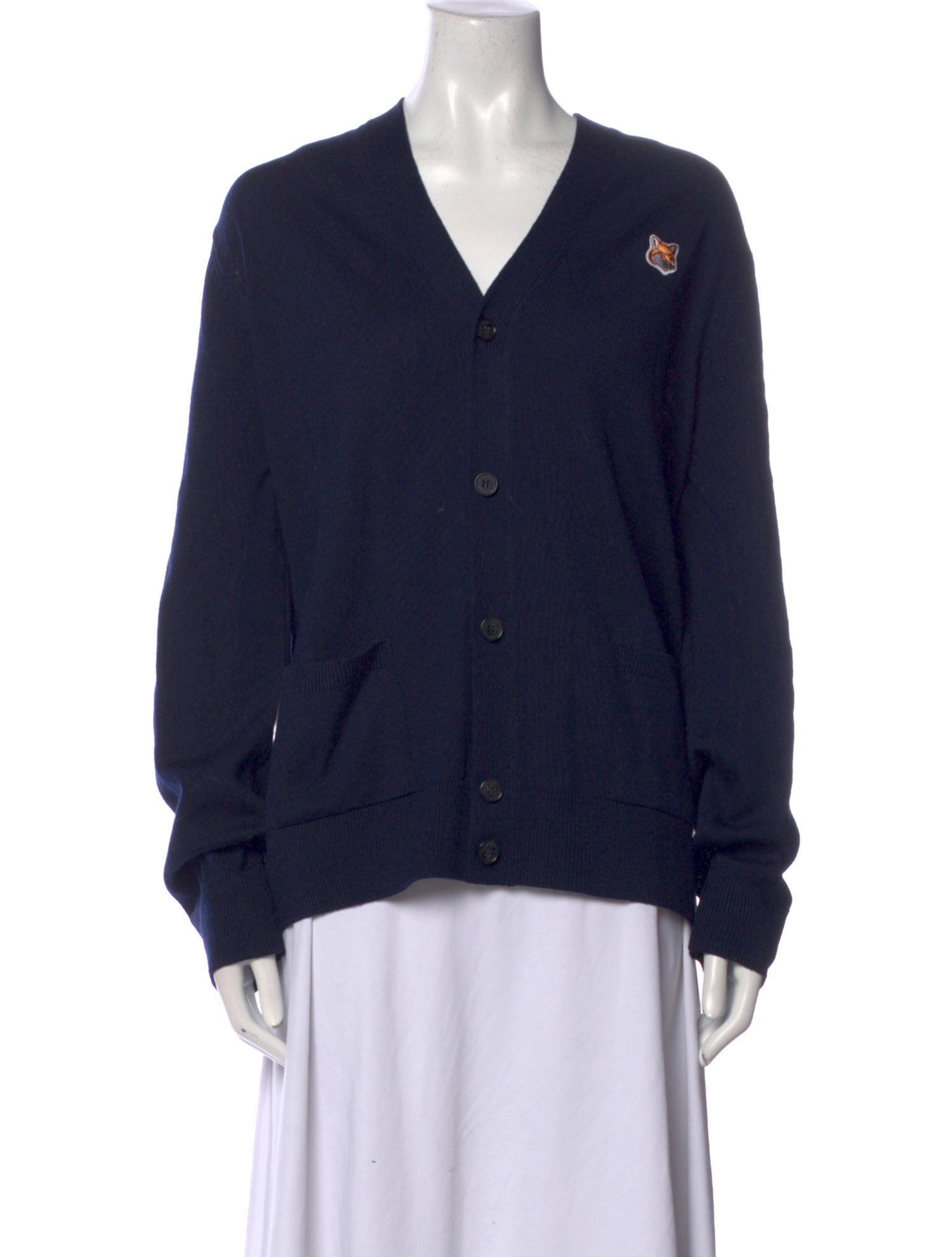 Maison Kitsuné Wool V-Neck Sweater