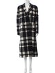 Maison Kitsuné Wool Plaid Print Coat