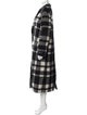 Maison Kitsuné Wool Plaid Print Coat