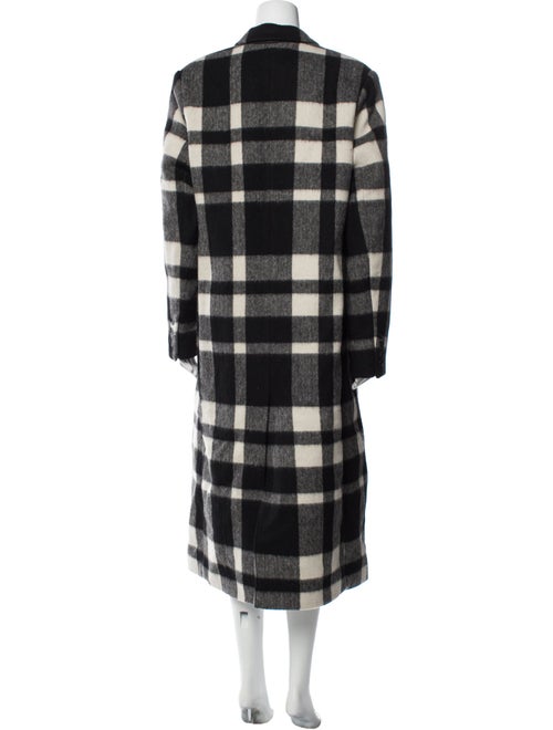 Maison Kitsuné Wool Plaid Print Coat
