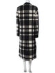 Maison Kitsuné Wool Plaid Print Coat