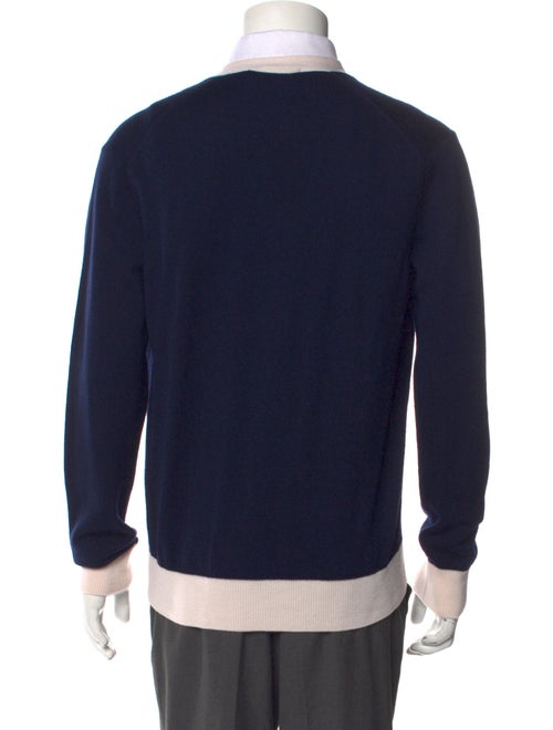 Maison Kitsuné Wool Colorblock Pattern Cardigan