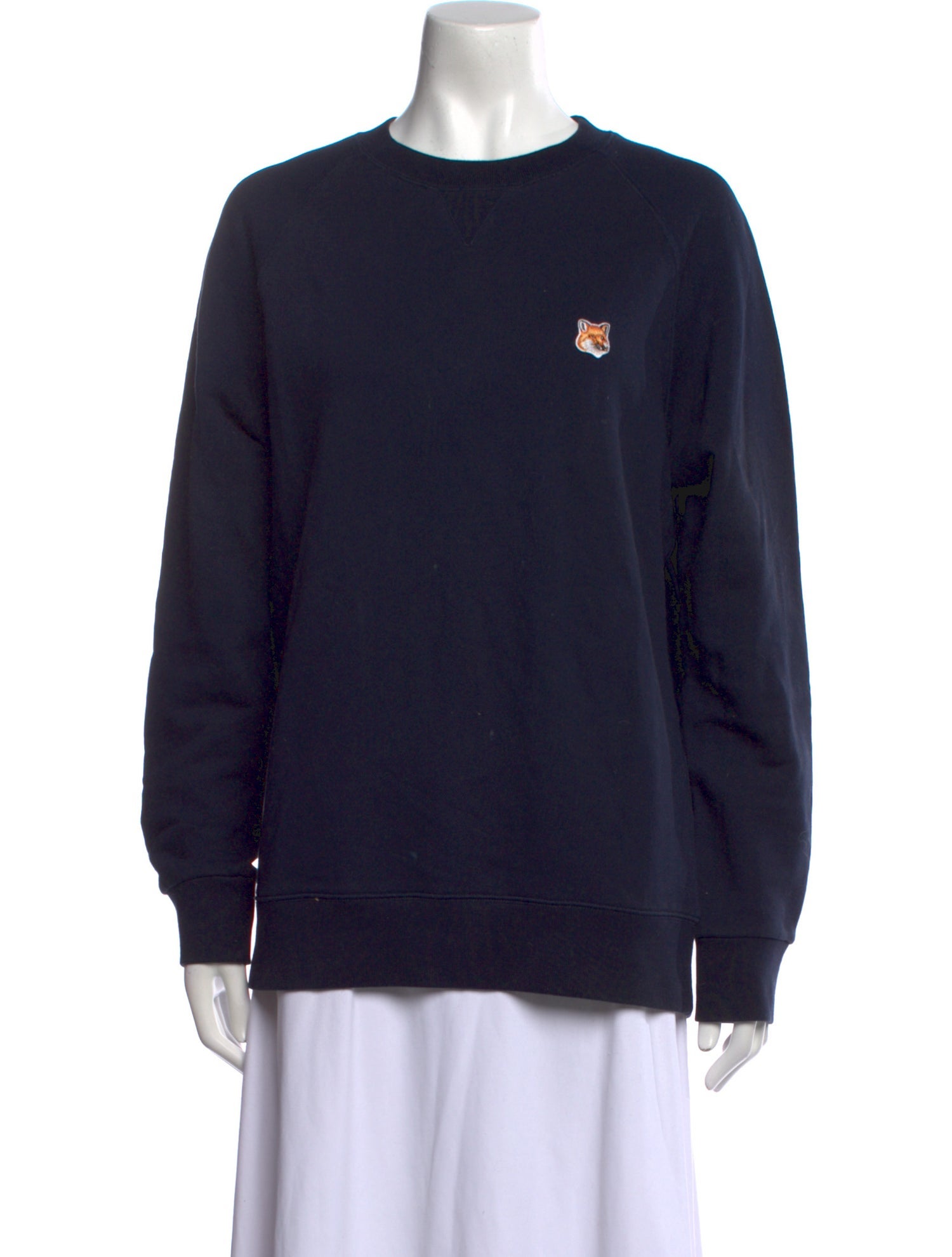 Maison Kitsuné Crew Neck Long Sleeve Sweatshirt