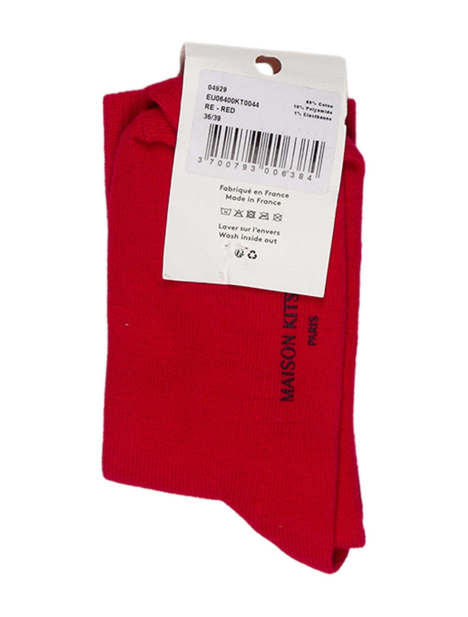 Maison Kitsuné Pattern Print Knit Socks w/Tags
