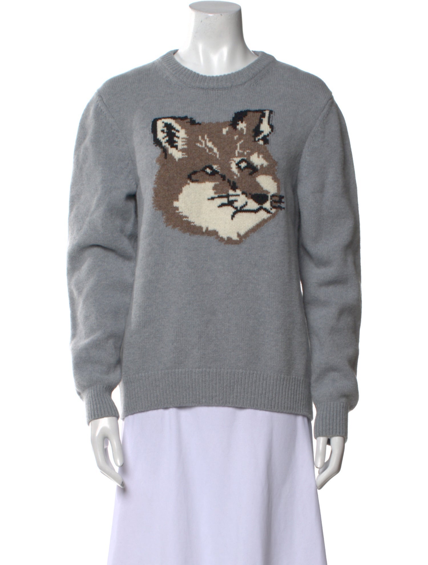 Maison Kitsuné Lambswool Graphic Print Sweatshirt
