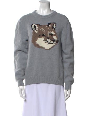 Maison Kitsuné Lambswool Graphic Print Sweatshirt