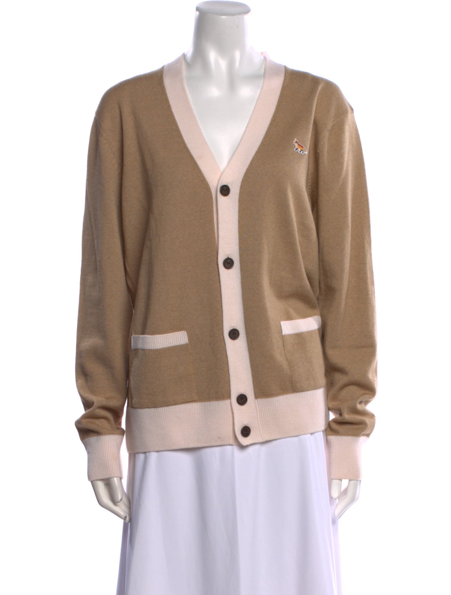 Maison Kitsuné Wool V-Neck Sweater