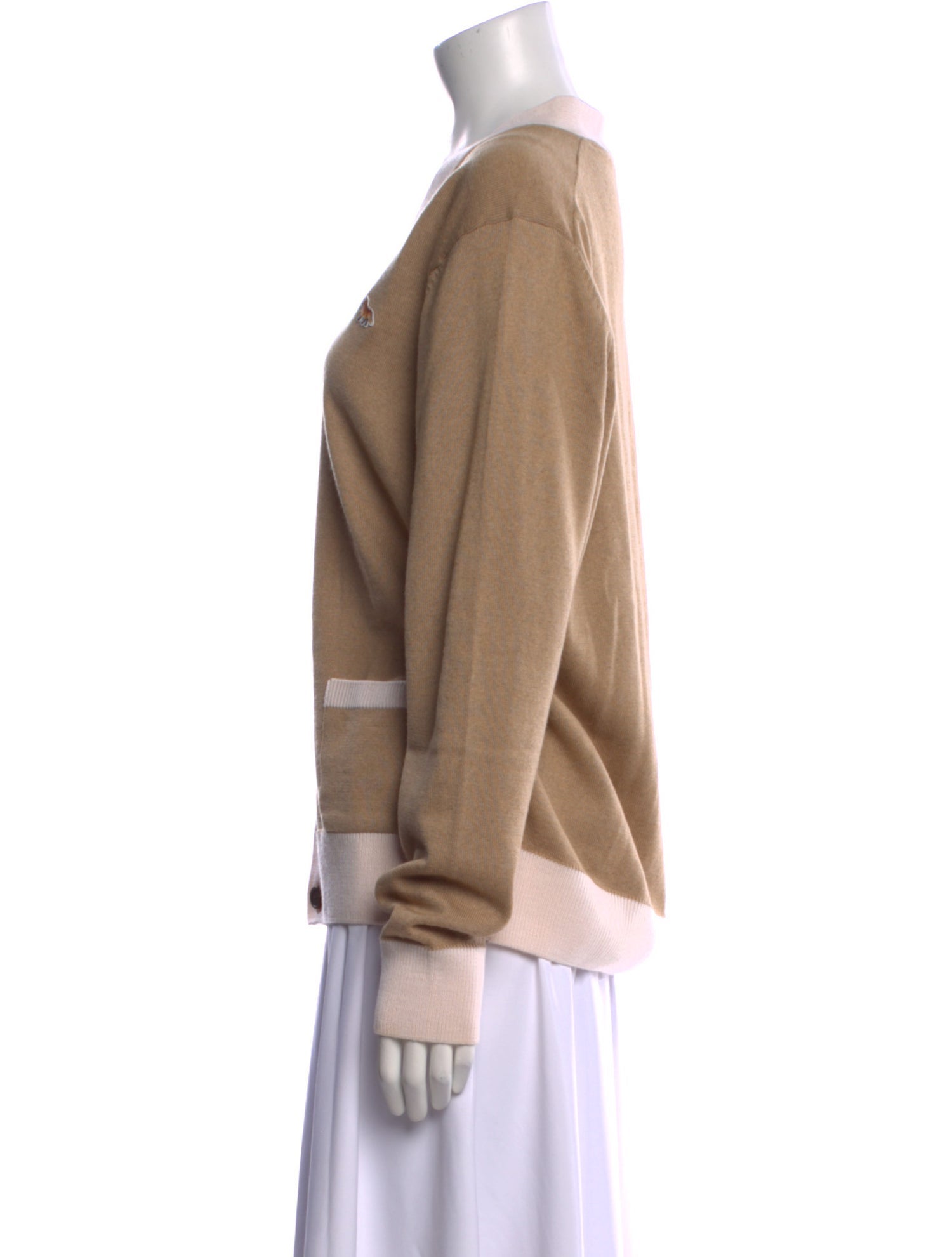 Maison Kitsuné Wool V-Neck Sweater