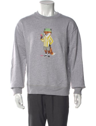 Maison Kitsuné Graphic Print Crew Neck Sweatshirt