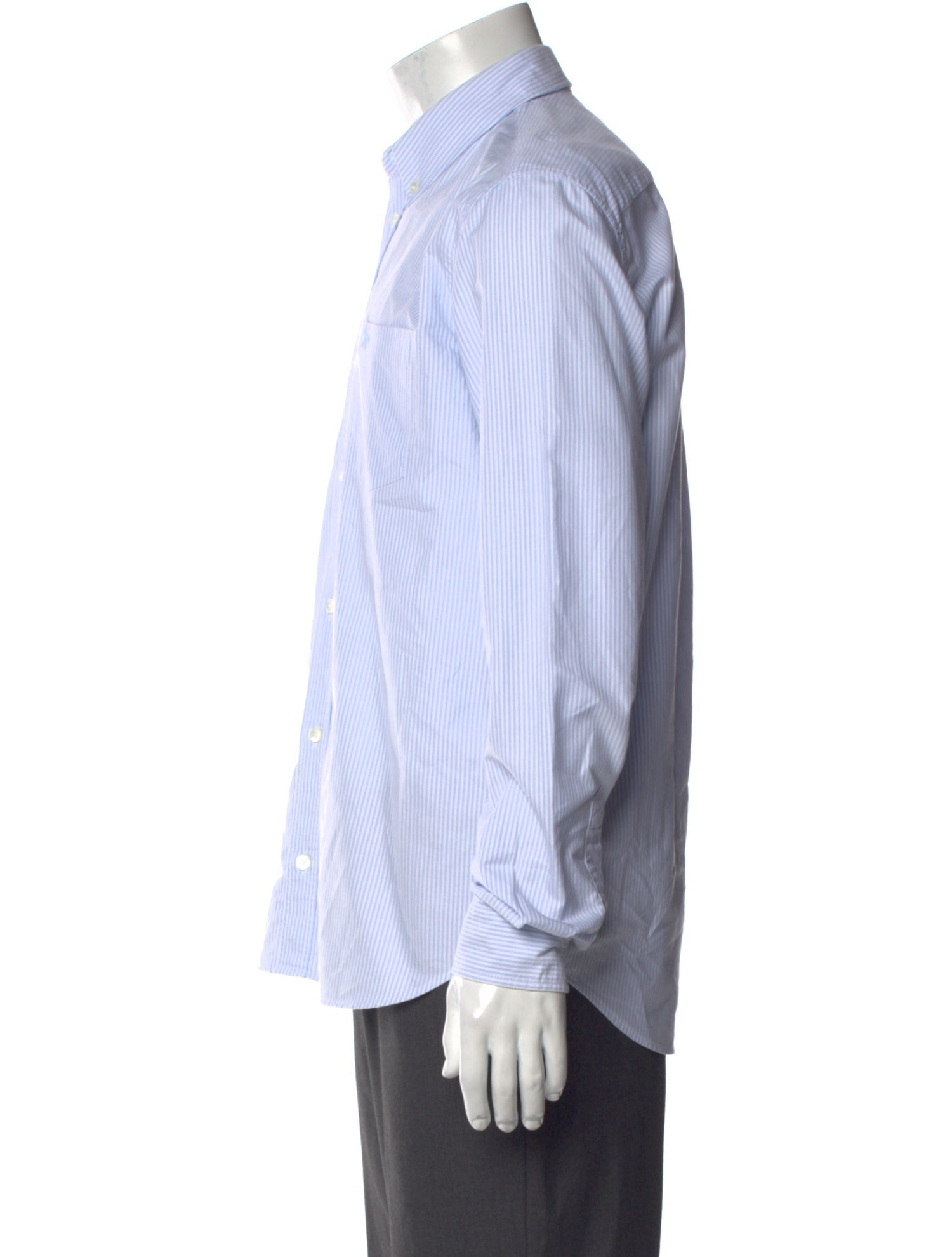 Maison Kitsuné Striped Long Sleeve Dress Shirt