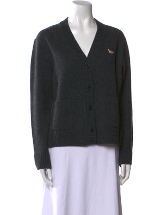 Maison Kitsuné Wool V-Neck Sweater