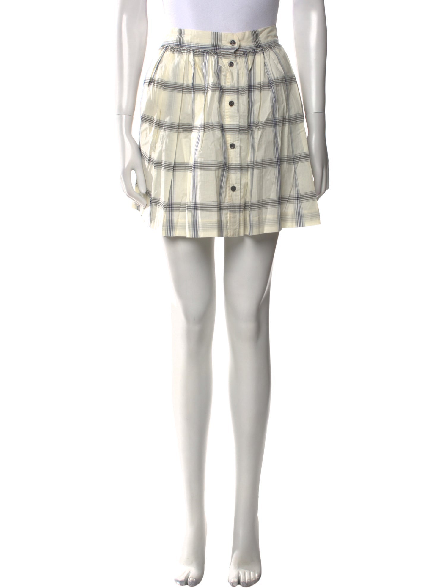 Maison Kitsuné Plaid Print Mini Skirt