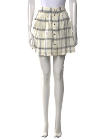 Maison Kitsuné Plaid Print Mini Skirt