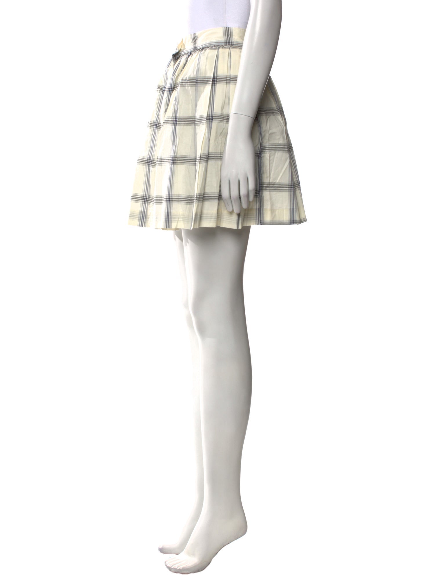 Maison Kitsuné Plaid Print Mini Skirt