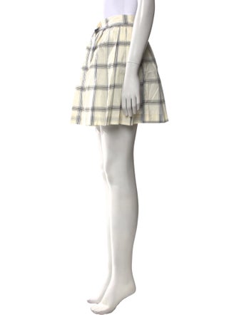 Maison Kitsuné Plaid Print Mini Skirt