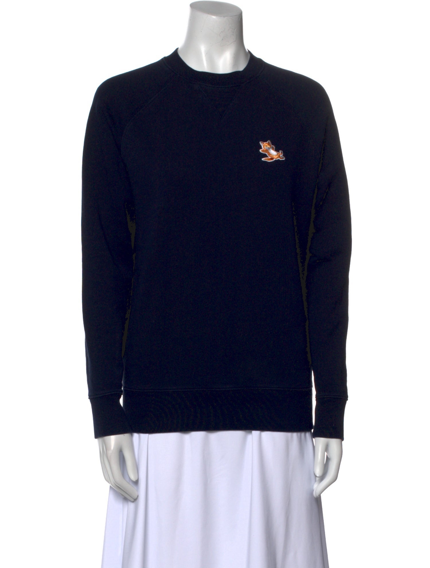 Maison Kitsuné Crew Neck Long Sleeve Sweatshirt