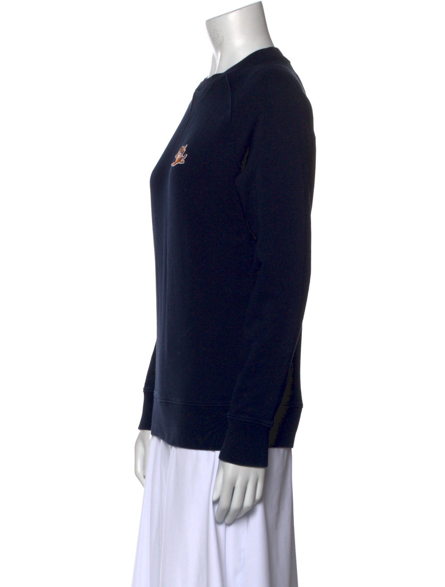 Maison Kitsuné Crew Neck Long Sleeve Sweatshirt